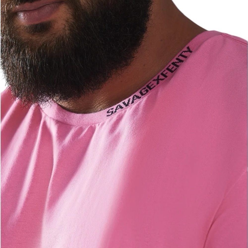 Unisex Savage x FENTY Pink Heartbreaker Essential Heavy Jersey Tee Large NWOT - Picture 7 of 8